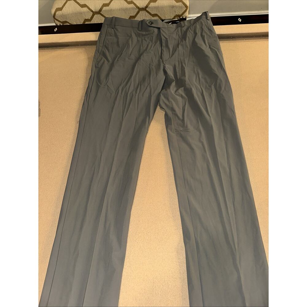 Hart Schaffner Marx Performance Stretch New York Fit Flat Front Pants Gray 38R
